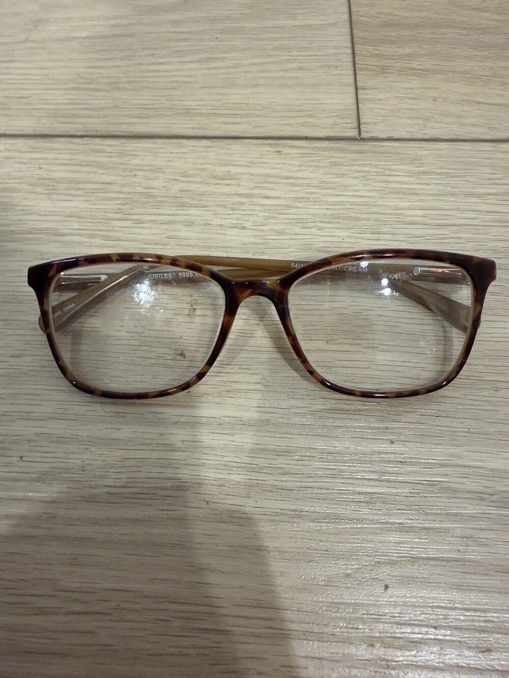 JUBILEE J5995 Tort/Cream Plastic Full Rim Eyeglasses Frame 54-16-140mm